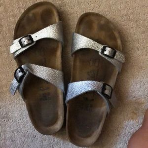Birkenstock silver sandals